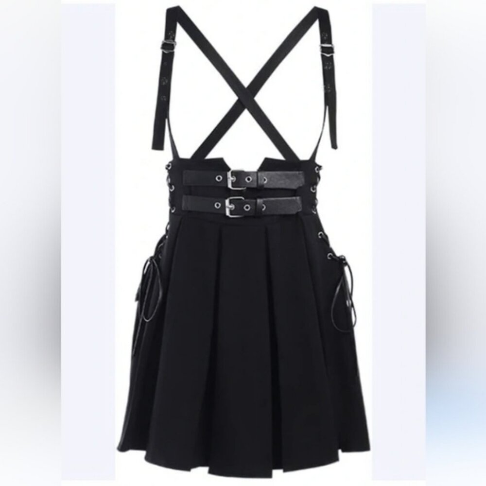 Gothic Buckle High Waist Skirt Size 4XL
